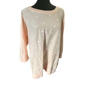 Sonoma Peach Long Sleeve Top with Star Design
